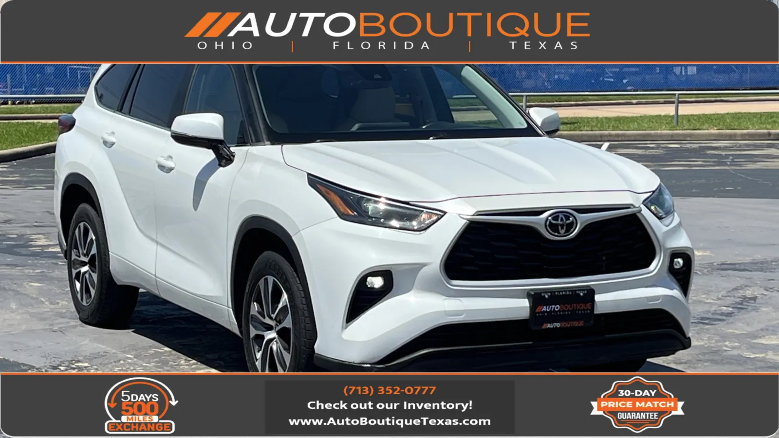 White 2023 Toyota Highlander XLE for sale in Alvin, TX
