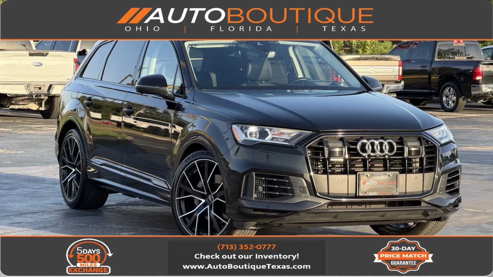 Black 2023 Audi Q7 Prestige for sale in Alvin, TX