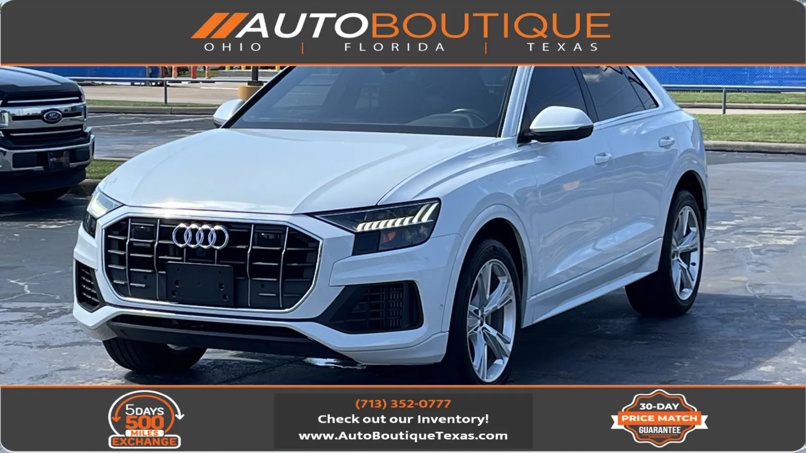 White 2023 Audi Q8 Premium for sale in Alvin, TX