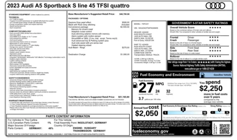 Photos of 2023 Audi A5 Sportback S line Premium for sale in Alvin, TX at Auto Boutique Texas