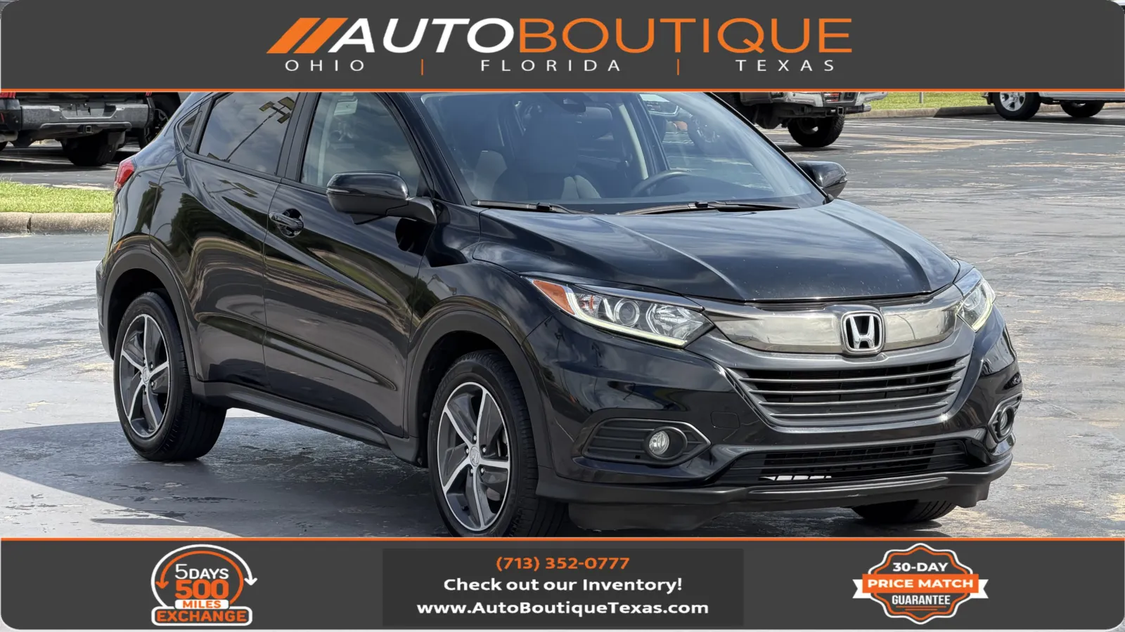 Black 2022 Honda HR-V EX for sale in Alvin, TX