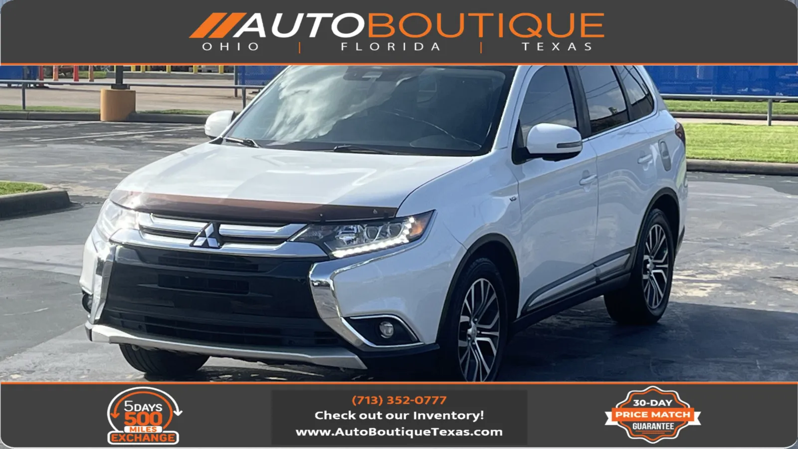 White 2018 Mitsubishi Outlander GT for sale in Alvin, TX