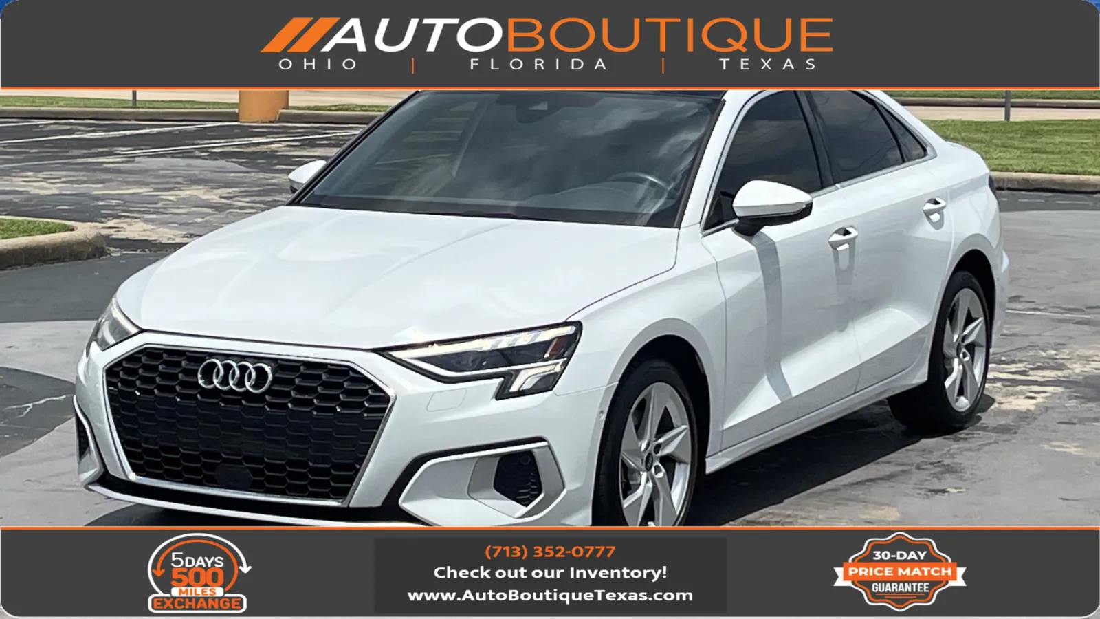 White 2023 Audi A3 Premium Plus for sale in Alvin, TX