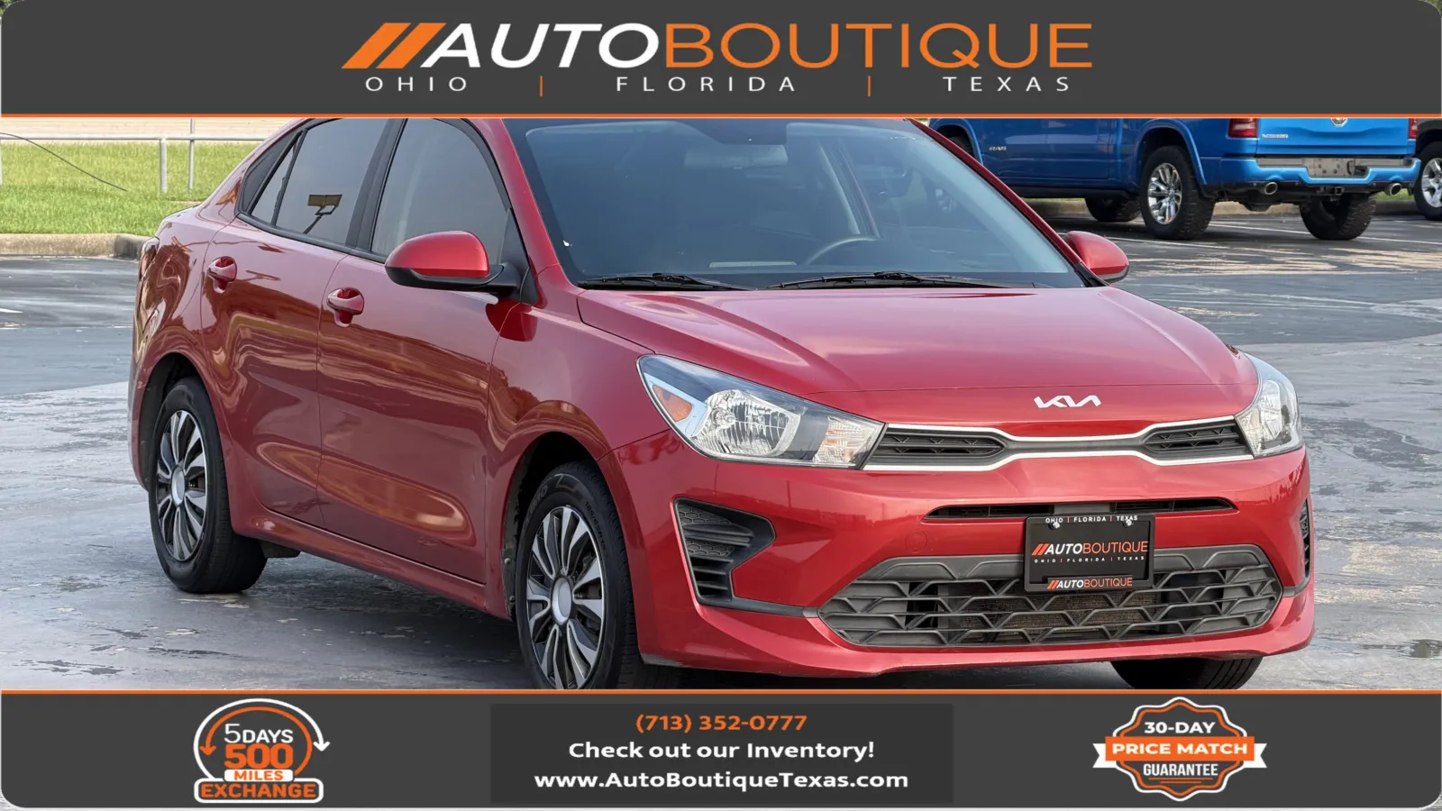 Red 2022 Kia Rio S for sale in Alvin, TX