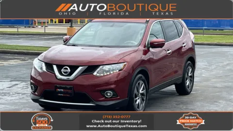 Red 2015 NISSAN ROGUE S/SL for sale in Alvin, TX