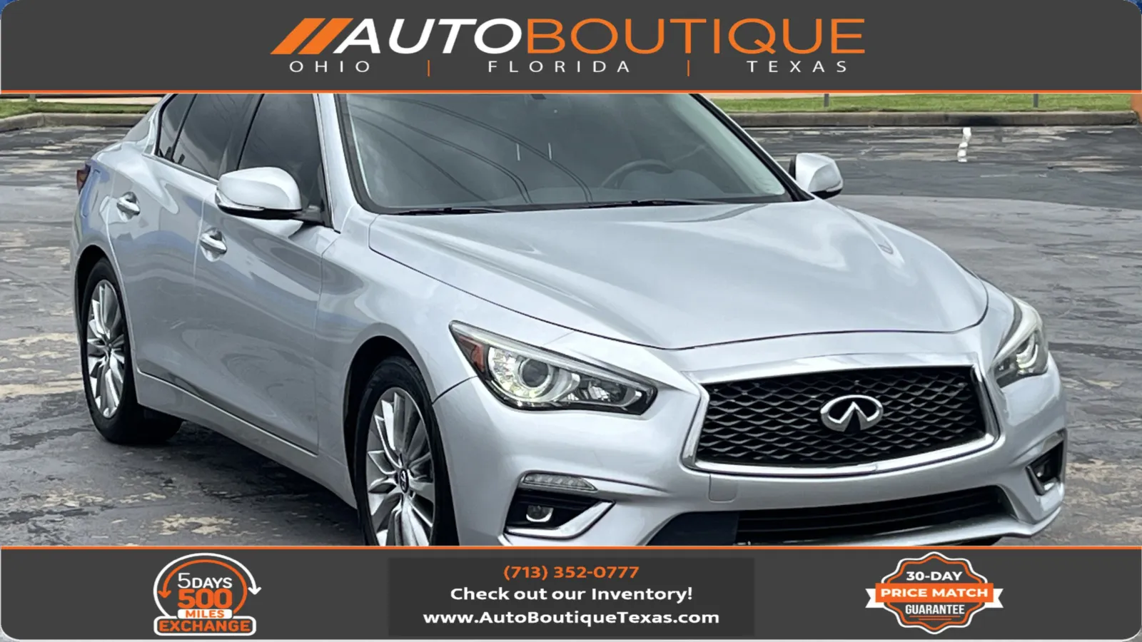 Silver 2020 INFINITI Q50 3.0t LUXE for sale in Alvin, TX