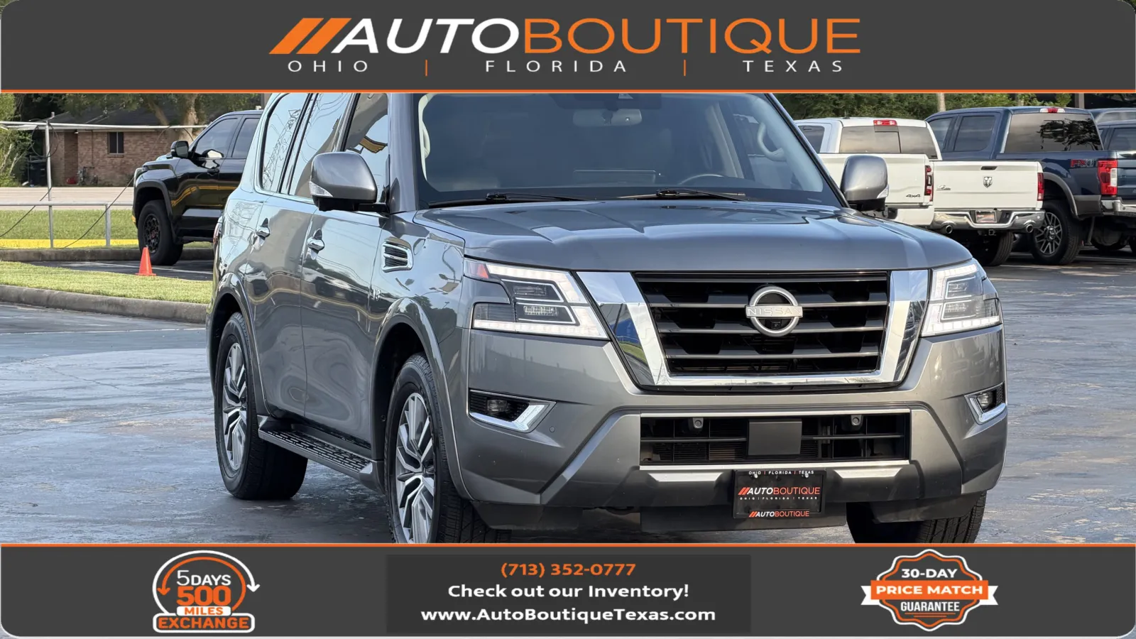 Gray 2022 Nissan Armada SL for sale in Alvin, TX