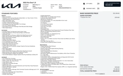 Photos of 2022 Kia Soul LX for sale in Alvin, TX at Auto Boutique Texas