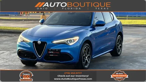Blue 2021 Alfa Romeo Stelvio Ti Sport for sale in Alvin, TX