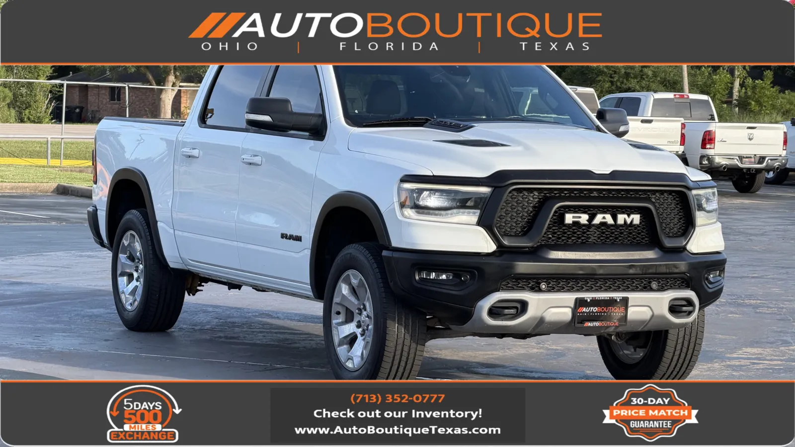 White 2019 Ram 1500 Rebel for sale in Alvin, TX
