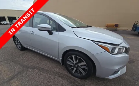 Silver 2021 Nissan Versa SV for sale in Alvin, TX
