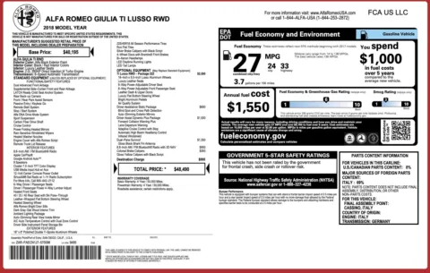 Photos of 2018 Alfa Romeo Giulia Ti Lusso for sale in Alvin, TX at Auto Boutique Texas