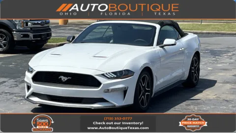 White 2018 Ford Mustang EcoBoost Premium for sale in Alvin, TX