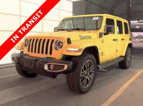 Yellow 2023 Jeep Wrangler 4xe Sahara for sale in Alvin, TX