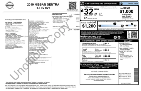 Photos of 2019 Nissan Sentra SV for sale in Alvin, TX at Auto Boutique Texas