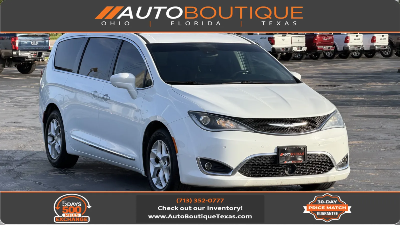 White 2019 Chrysler Pacifica Touring L Plus for sale in Alvin, TX