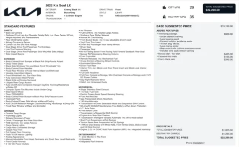 Photos of 2022 Kia Soul LX for sale in Alvin, TX at Auto Boutique Texas