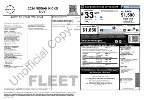 Photos of 2024 Nissan Kicks S for sale in Alvin, TX at Auto Boutique Texas