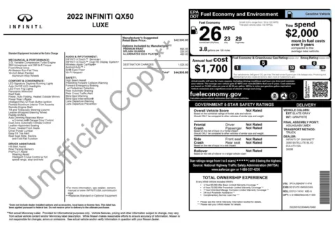 Photos of 2022 INFINITI QX50 LUXE for sale in Alvin, TX at Auto Boutique Texas