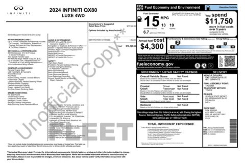 Photos of 2024 INFINITI QX80 LUXE for sale in Alvin, TX at Auto Boutique Texas