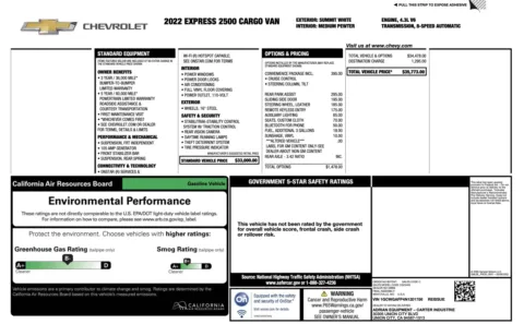 Photos of 2022 Chevrolet Express Cargo Van 2500 for sale in Alvin, TX at Auto Boutique Texas