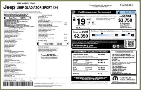 Photos of 2023 Jeep Gladiator Sport S for sale in Alvin, TX at Auto Boutique Texas