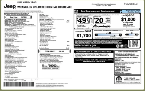 Photos of 2021 Jeep Wrangler 4xe Unlimited Sahara High Altitude for sale in Alvin, TX at Auto Boutique Texas