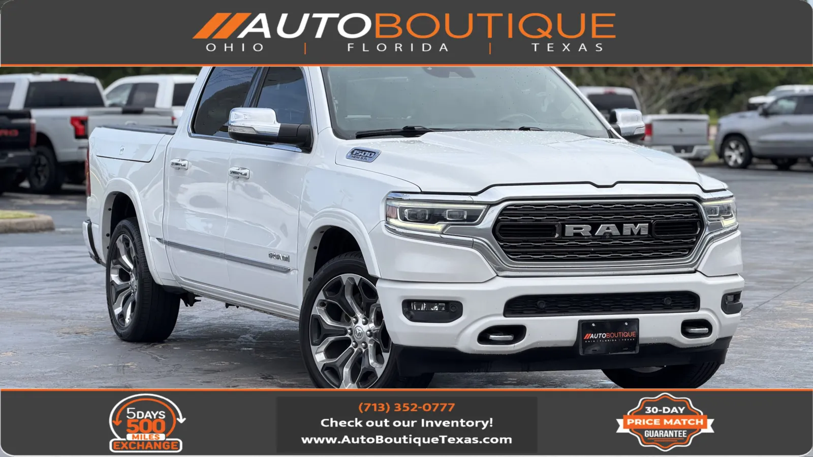 White 2020 Ram 1500 Limited for sale in Alvin, TX