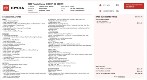 Photos of 2015 Toyota Camry SE for sale in Alvin, TX at Auto Boutique Texas