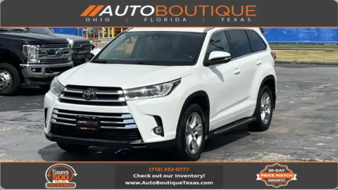 White 2019 Toyota Highlander Limited for sale in Alvin, TX