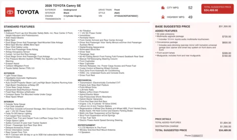 More photos of 2026 Toyota Camry SE at Auto Boutique Texas, TX