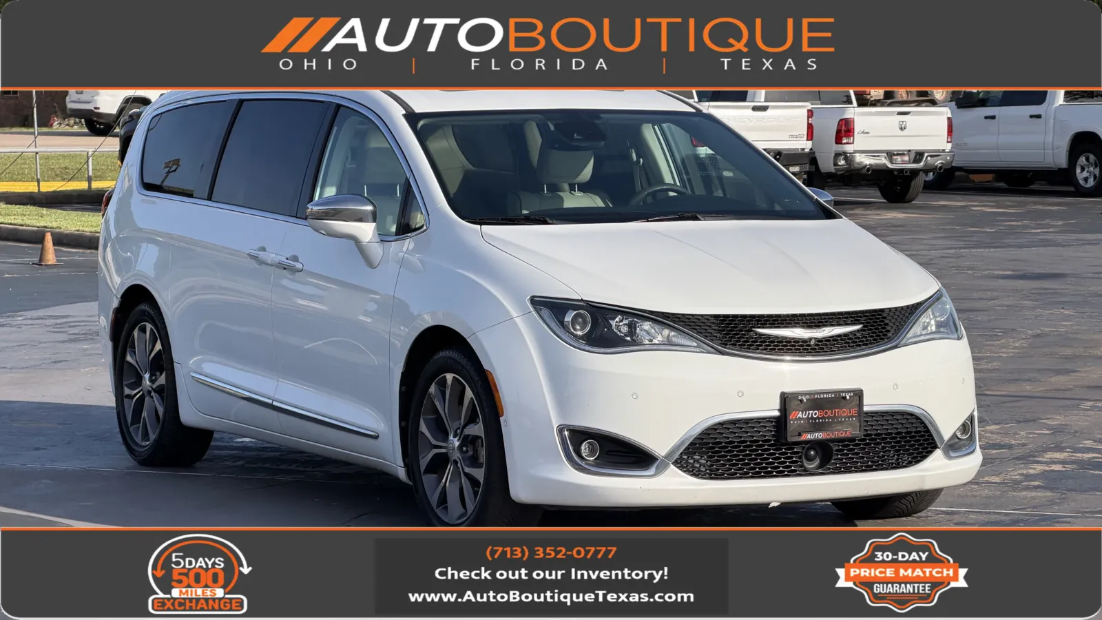 White 2017 Chrysler Pacifica Limited for sale in Alvin, TX
