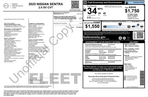 Photos of 2025 Nissan Sentra SV for sale in Alvin, TX at Auto Boutique Texas