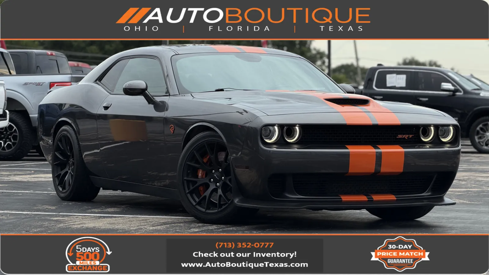 Gray 2016 Dodge Challenger SRT Hellcat for sale in Alvin, TX