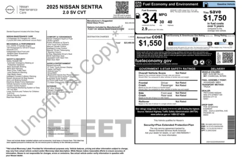 Photos of 2025 Nissan Sentra SV for sale in Alvin, TX at Auto Boutique Texas
