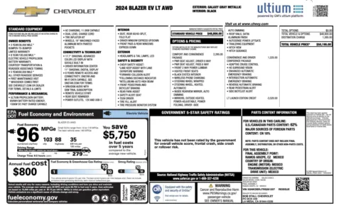 Photos of 2024 Chevrolet Blazer EV eAWD LT for sale in Alvin, TX at Auto Boutique Texas