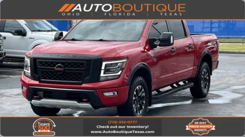 Red 2021 Nissan Titan PRO-4X for sale in Alvin, TX