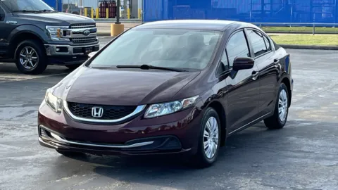 Red 2015 Honda Civic Sedan LX for sale in Alvin, TX