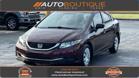 Red 2015 Honda Civic Sedan LX for sale in Alvin, TX