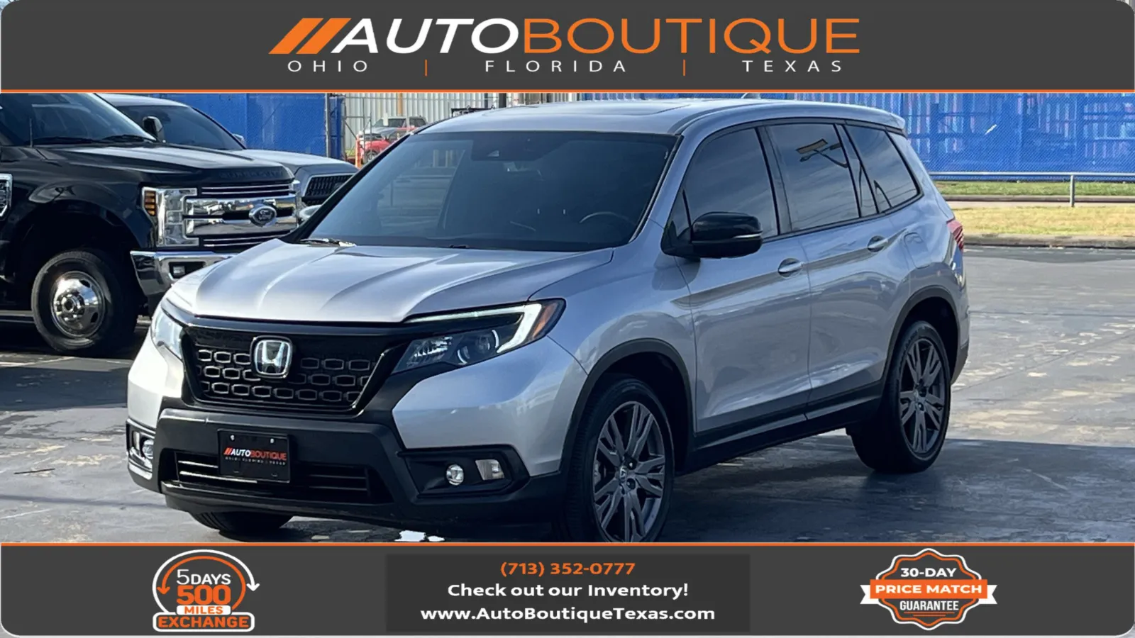 Gray 2021 Honda Passport EX-L for sale in Alvin, TX