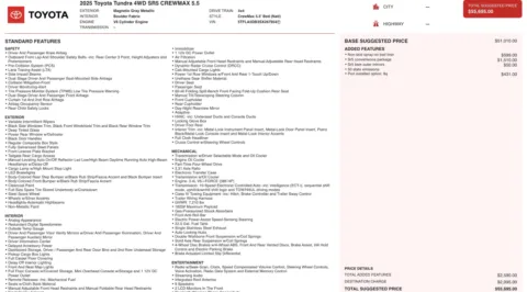 Photos of 2025 Toyota Tundra SR5 for sale in Alvin, TX at Auto Boutique Texas
