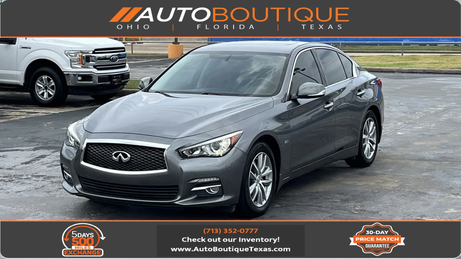 Gray 2016 INFINITI Q50 2.0t Premium for sale in Alvin, TX