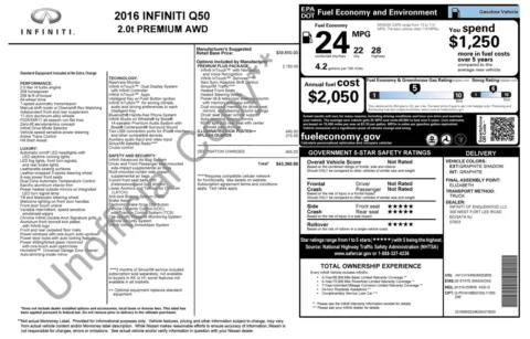 Photos of 2016 INFINITI Q50 2.0t Premium for sale in Alvin, TX at Auto Boutique Texas
