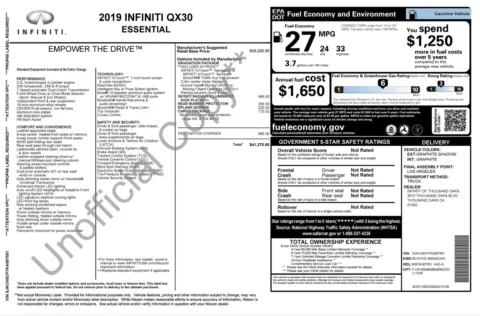Photos of 2019 INFINITI QX30 ESSENTIAL for sale in Alvin, TX at Auto Boutique Texas