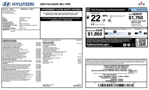 Photos of 2020 Hyundai Palisade SEL for sale in Alvin, TX at Auto Boutique Texas