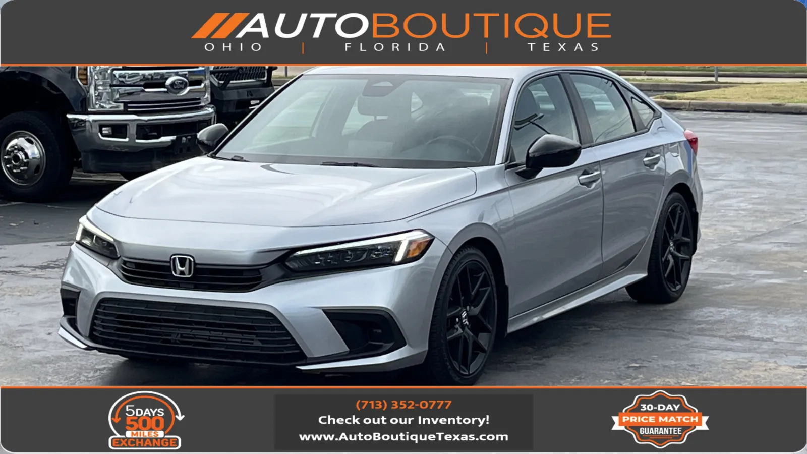 Silver 2022 Honda Civic Sedan Sport for sale in Alvin, TX
