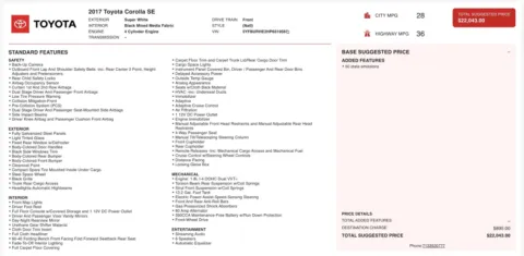 Photos of 2017 Toyota Corolla SE for sale in Alvin, TX at Auto Boutique Texas