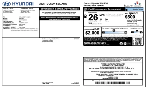 Photos of 2025 Hyundai Tucson SEL for sale in Alvin, TX at Auto Boutique Texas