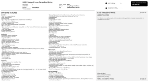 Photos of 2023 Polestar 2 Plus for sale in Alvin, TX at Auto Boutique Texas