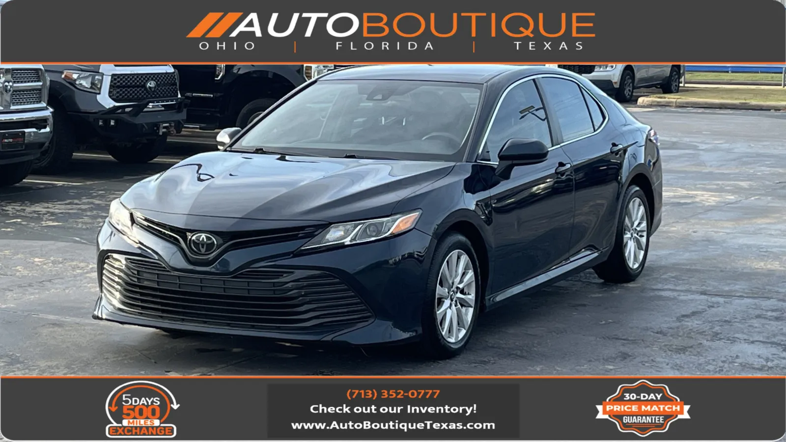 Blue 2019 Toyota Camry LE for sale in Alvin, TX